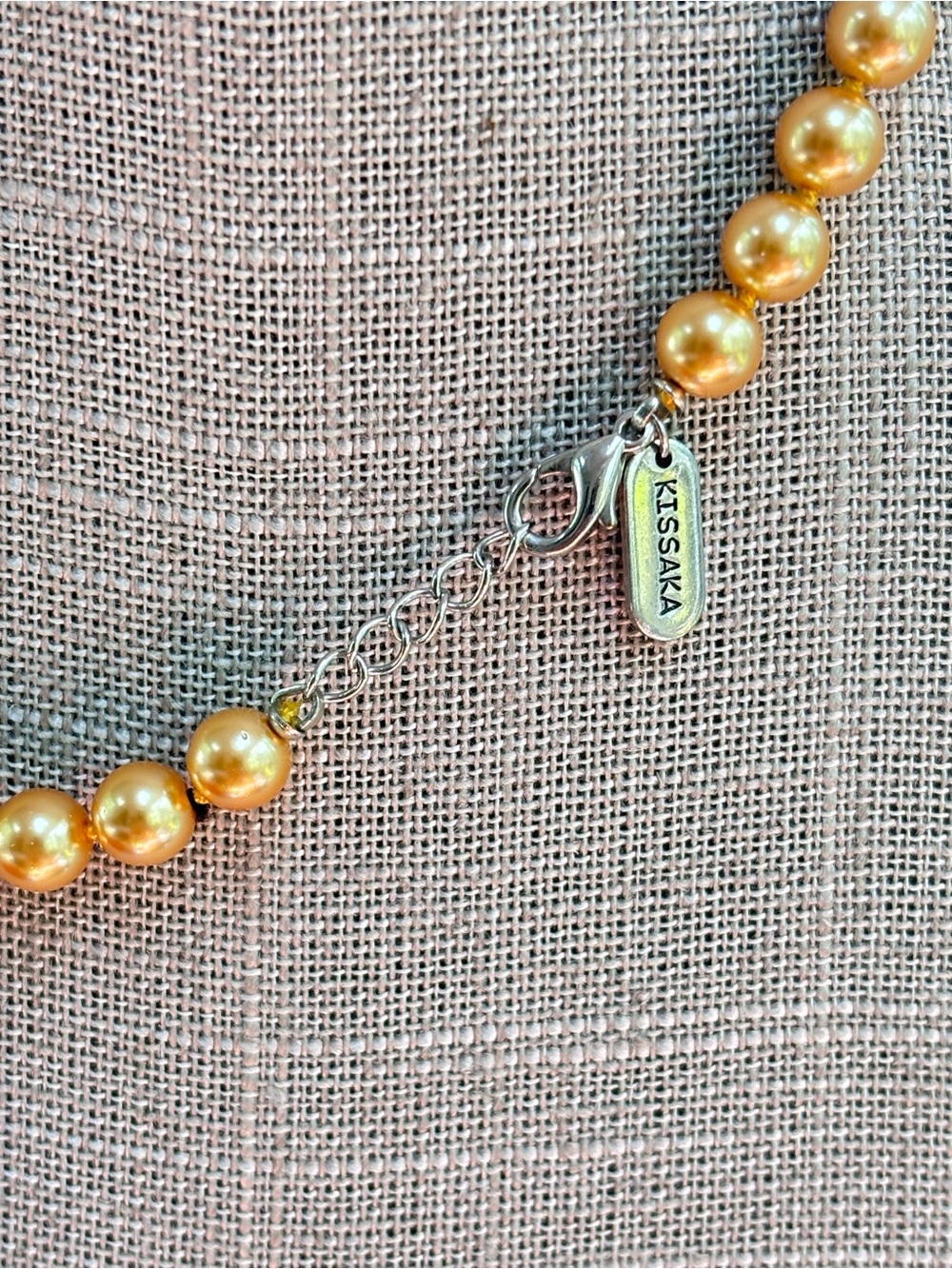 Kissaka Vintage Pearl and Rhinestone Necklace - Picture 4 of 5